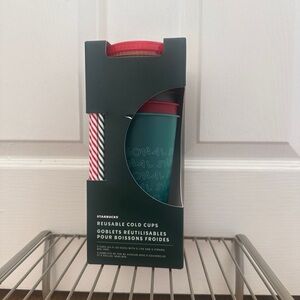2019 Starbucks Festive Reusable Cups with Straws